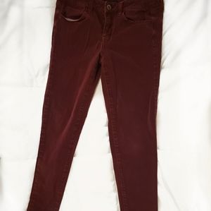 AE Burgundy Jeggings Size 8 Long